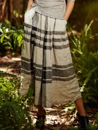 Plaid Linen Skirt by Alembika