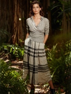 Plaid Linen Skirt by Alembika