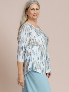 Printed Go To Classic 3/4 Sleeve Relaxed Tee by Sympli