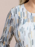 Printed Go To Classic 3/4 Sleeve Relaxed Tee by Sympli