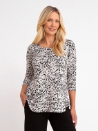 Printed Go To Classic 3/4 Sleeve Relaxed Tee by Sympli