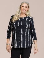 Printed Go To Classic 3/4 Sleeve Relaxed Tee by Sympli