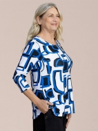 Printed Go To Classic 3/4 Sleeve Relaxed Tee by Sympli