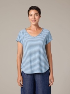 Raw Edge V-Neck Top by Cut Loose