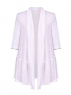 Relaxed Ruffle Cardigan Jacket, White by Composition