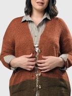 Russet Colorblock Cardigan by Alembika