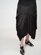 Satin Cloverleaf Midi Skirt by Inizio