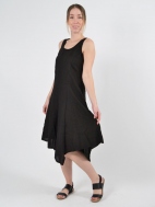 Scoop Neck Linen Dress by Inizio