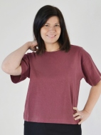 Short Sleeve Crop Crew Shirt by PacifiCotton