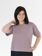 Short Sleeve Crop Crew Shirt by PacifiCotton