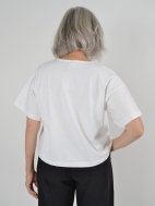 Short Sleeve Crop Crew Shirt by PacifiCotton