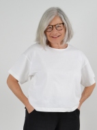 Short Sleeve Crop Crew Shirt by PacifiCotton