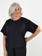 Short Sleeve Crop Crew Shirt by PacifiCotton