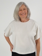 Short Sleeve Crop Crew Shirt by PacifiCotton