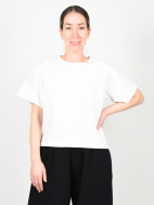 Short Sleeve Crop Crew Shirt by PacifiCotton