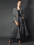 Silver Stripe Evening Duster by Alembika