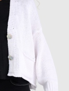 Slouchy White Cardigan by Alembika