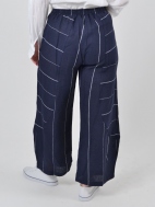 Stripe Linen Pant by Inizio