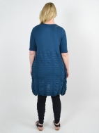 Teal Textured Dress by Knit Knit