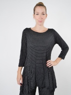 Terry Pin Stripe Tunic by Comfy USA
