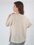 Textured Stripe Pullover by Kinross Cashmere