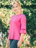 The Double Bell Sleeve Top by A'nue Miami