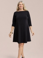 Trapeze Dress 3/4 Sleeve by Sympli