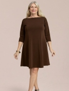 Trapeze Dress 3/4 Sleeve by Sympli