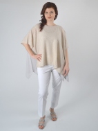 Two Tone Poncho by Kinross Cashmere