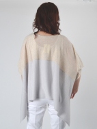 Two Tone Poncho by Kinross Cashmere