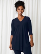V-Neck Double Over Tunic by Sympli
