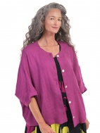Violet Linen Jacket by Alembika