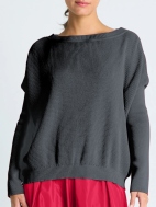 Waffle Basic Crewneck Sweater by Planet by Lauren G