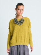 Waffle Basic Crewneck Sweater by Planet by Lauren G