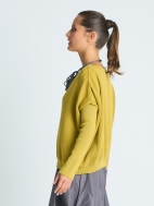 Waffle Basic Crewneck Sweater by Planet by Lauren G