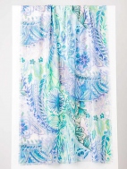 Watercolor Paisley Print Scarf by Kinross Cashmere