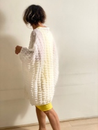 White Textured Cover-Up by Knit Knit