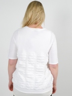 White Textured Top by Knit Knit