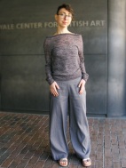 Wide Leg Yoked Trousers by Sarah Pacini