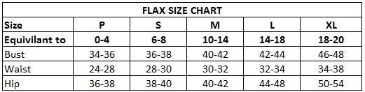 Crossroads Size Chart