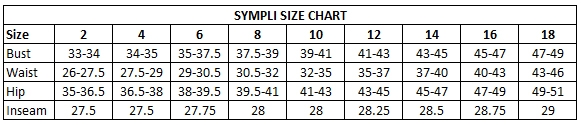 Jolt Size Chart