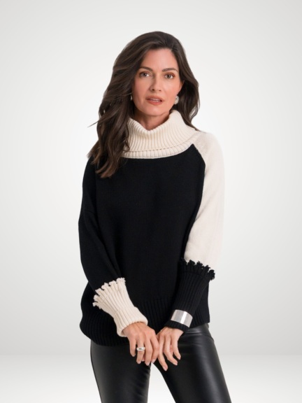 2 Tone Turtle Neck by Planet by Lauren G