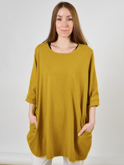 3/4 Sleeve Bubble Tunic by PacifiCotton