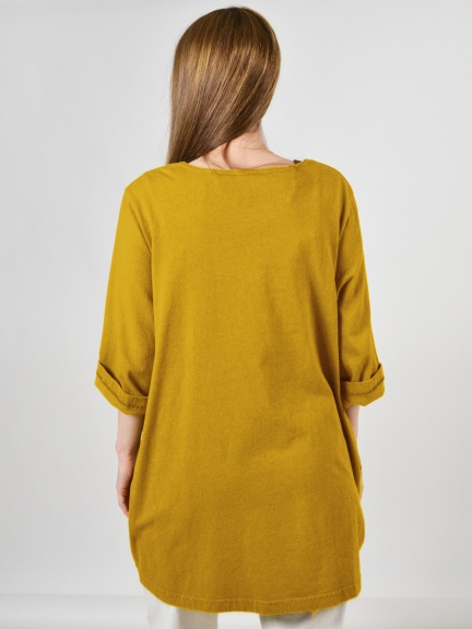3/4 Sleeve Bubble Tunic by PacifiCotton