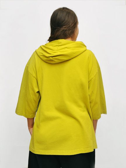 3/4 Sleeve Hooded Shirt by PacifiCotton
