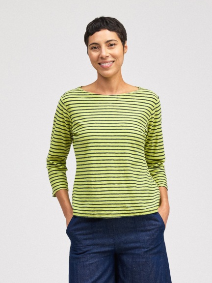 3/4 Slv Boatneck Top by Cut Loose