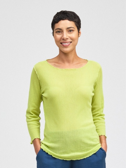 3/4 Slv Pearl Edge Top by Cut Loose