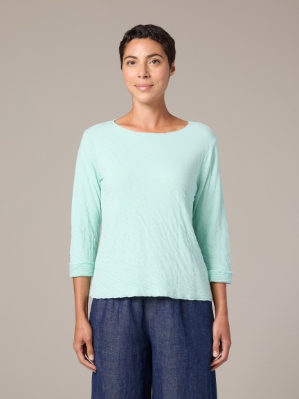 3/4 Slv Tee w/ Raw Edges by Cut Loose