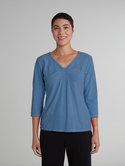 3/4 Slv Tuck Front Tee by Cut Loose