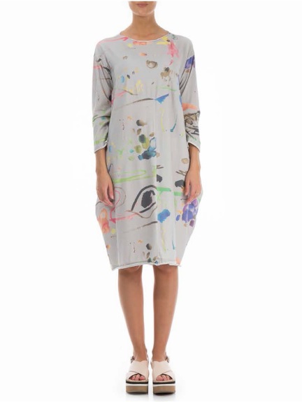 Abstract 3/4 Sleeve Dress by Grizas